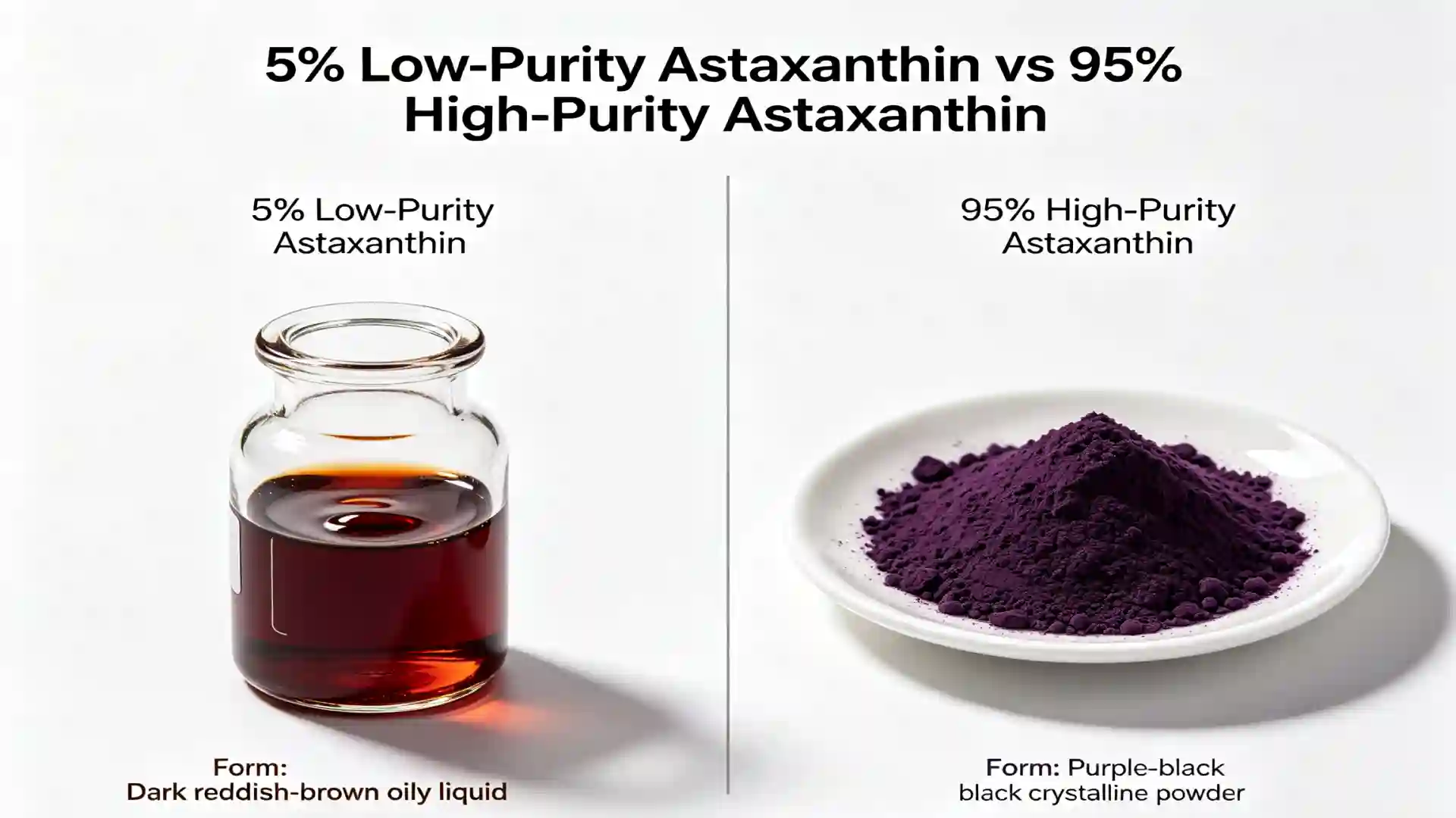 5% Low-Purity Astaxanthin vs 95% High-Purity Astaxanthin