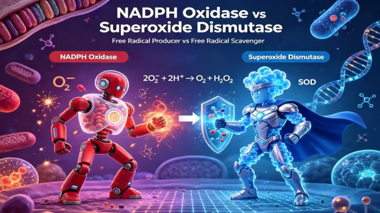 NADPH Oxidase vs Superoxide Dismutase (SOD)