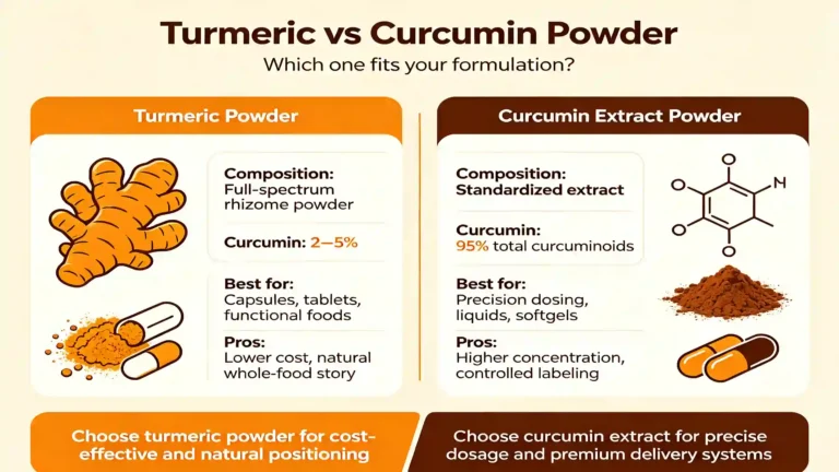 Turmeric vs Curcumin Powder